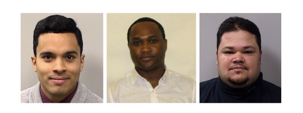 L-R: Officers Gonzalez-Tejada, Joseph and Medina Officers of the Month november 2020