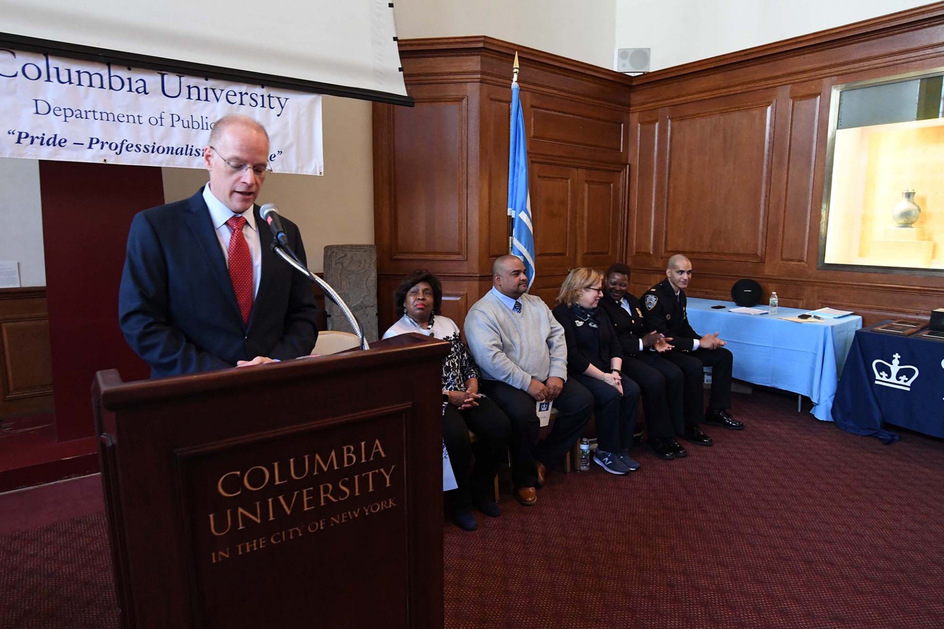 Al Becker speaks at the Public Safety Awards Ceremony