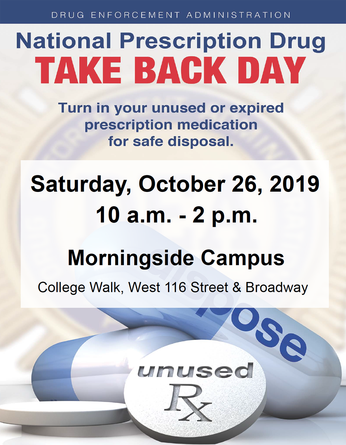 National Prescription Drug Take-Back Day is Saturday, October 26 ...