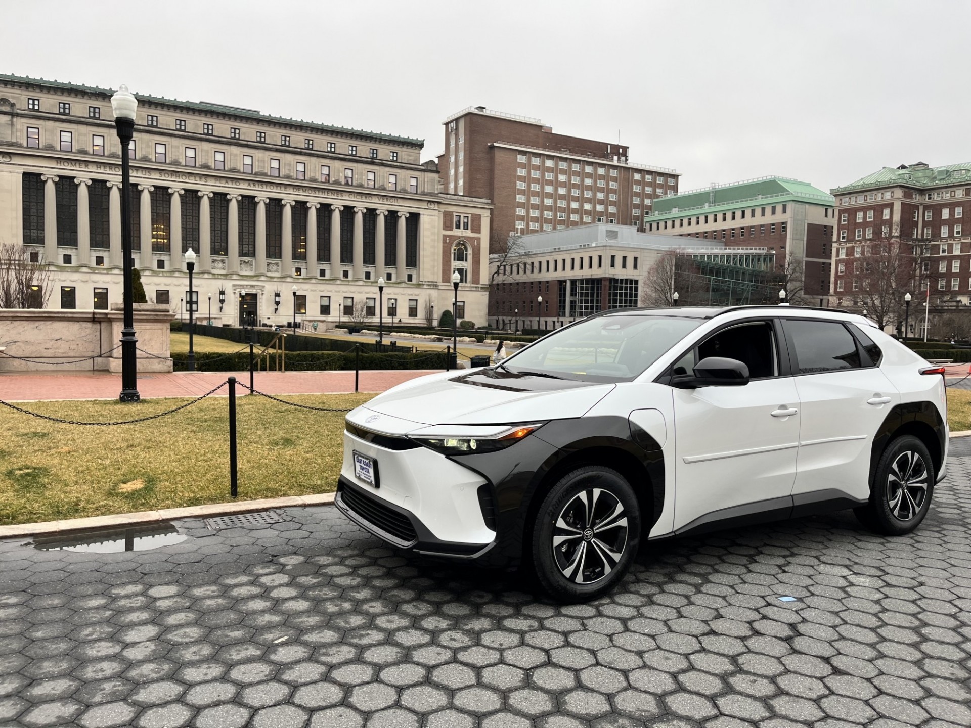 photo of PS hybrid car parked on College Walk