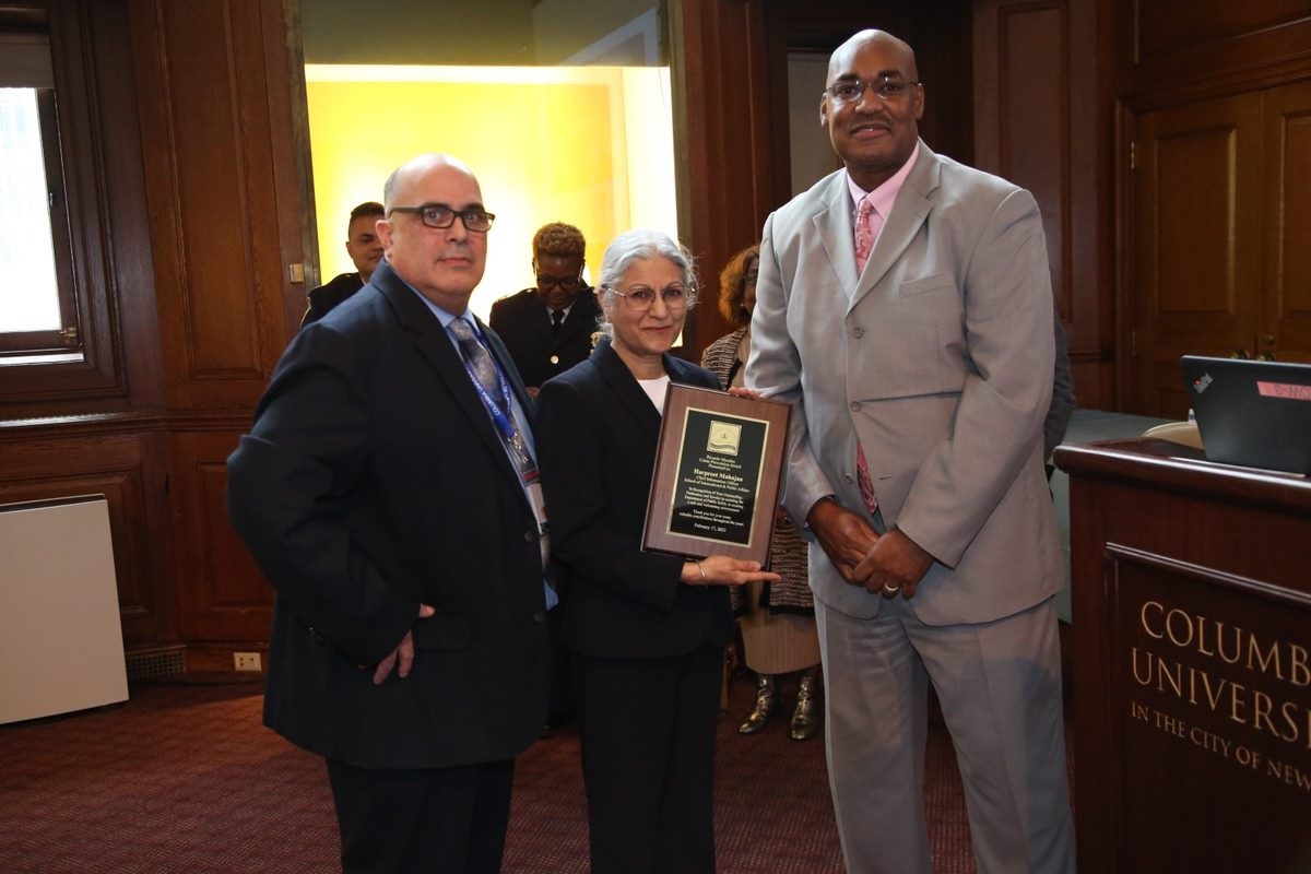 Ricardo Morales, Harpreet Mahajan, and Gerald Lewis Jr. pose for a photo