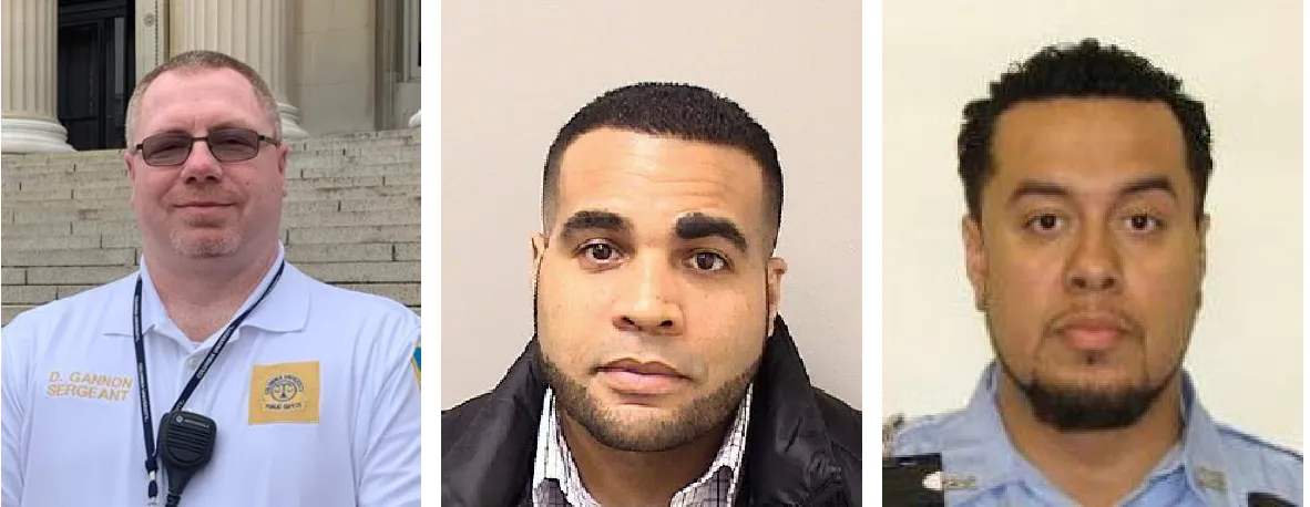 Sgt. Donald Gannon, Sgt. Jose Cruz and PSO Sergio Deynes