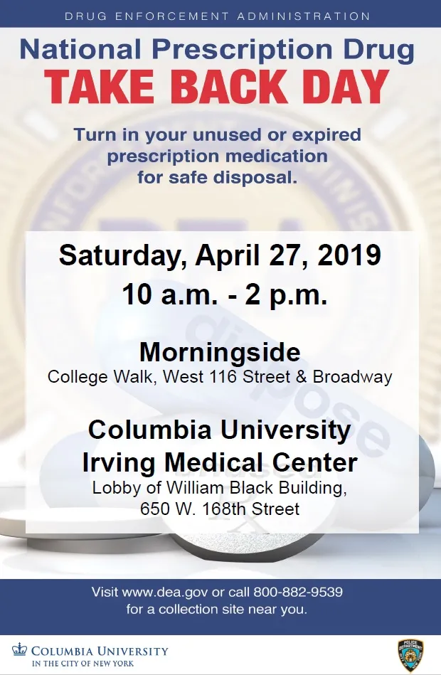 Drug take-back poster