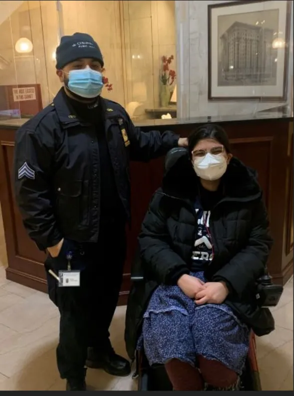 Sgt. Michael Castro-Vasquez and Ara Bakhtyar (General Studies '23) 