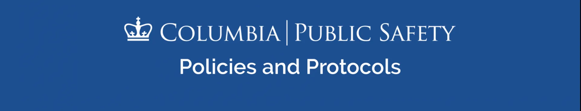 Columbia Public Safety Logo - Policies and Protocols